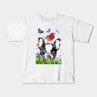 French Bulldog peeking Kids T-Shirt